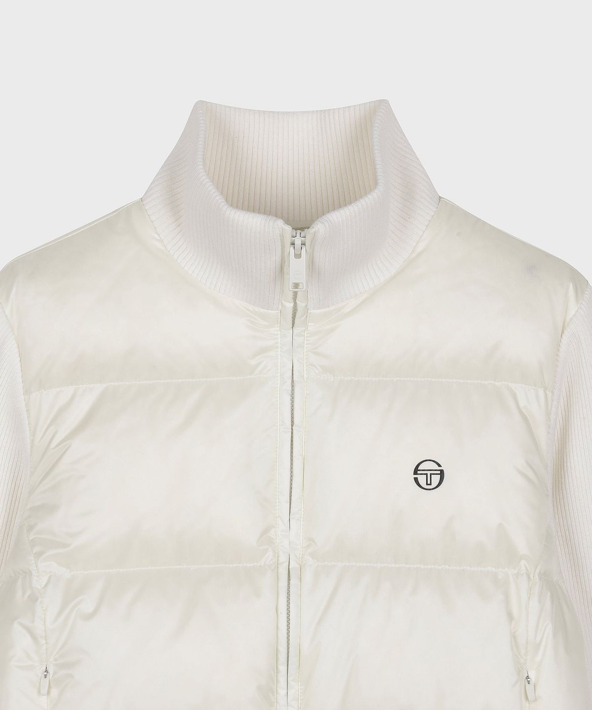 세르지오 타키니(SERGIO TACCHINI) W 스웨터 하이브리드 크롭 다운 (Ivory)