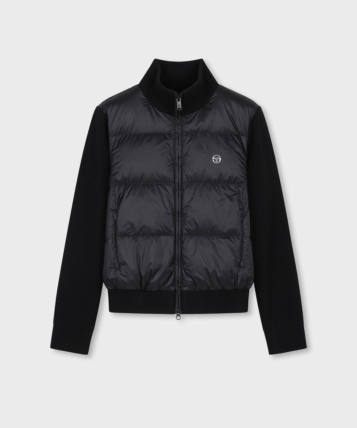 세르지오 타키니(SERGIO TACCHINI) W 스웨터 하이브리드 크롭 다운 (Black)