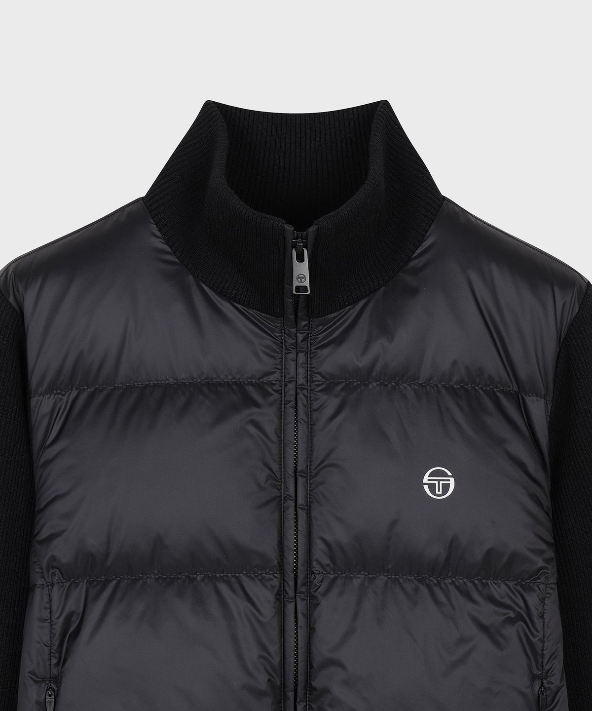 세르지오 타키니(SERGIO TACCHINI) W 스웨터 하이브리드 크롭 다운 (Black)