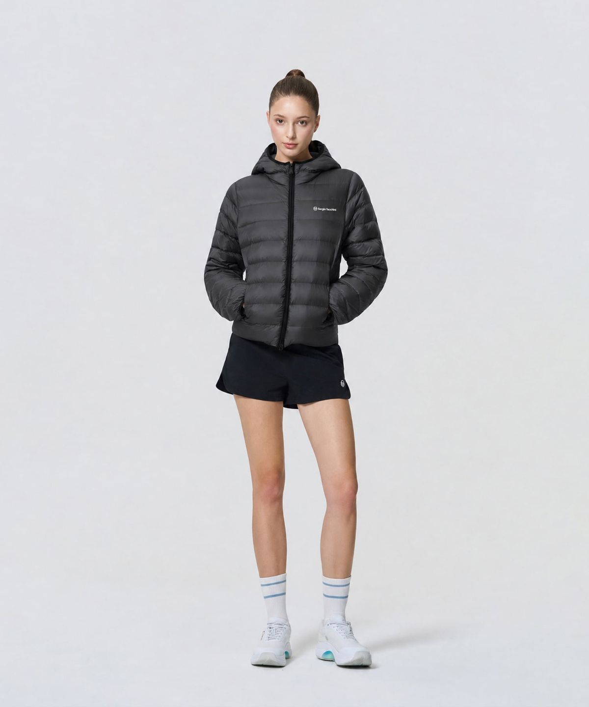 세르지오 타키니(SERGIO TACCHINI) W 쿠쉬웜 경량 다운 (Black)