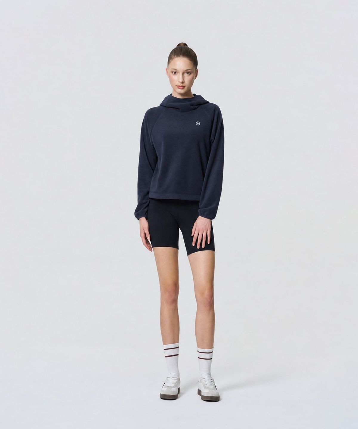 세르지오 타키니(SERGIO TACCHINI) W 쿠쉬웜 소프트플리스 후디 (Navy)