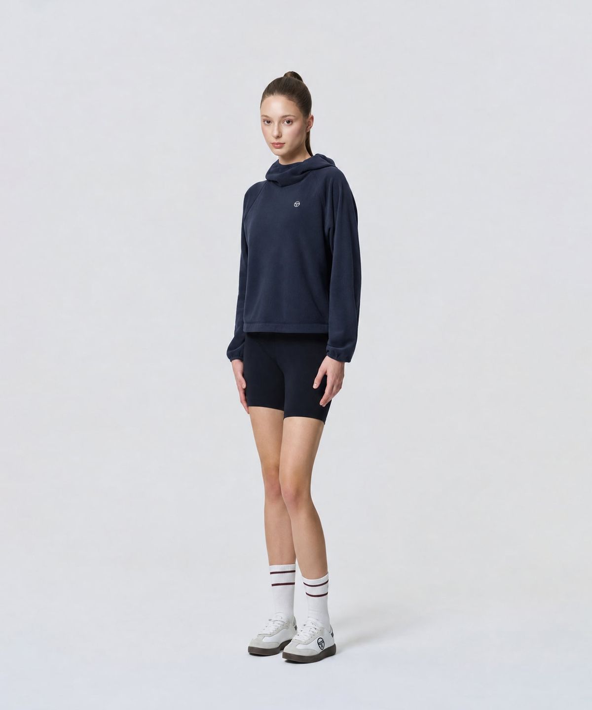 세르지오 타키니(SERGIO TACCHINI) W 쿠쉬웜 소프트플리스 후디 (Navy)