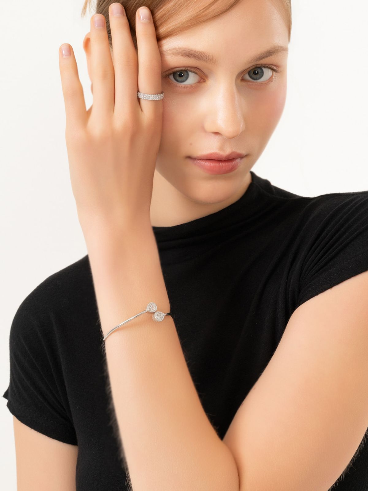 가이거주얼리(GEIGERJEWELRY) 더블 물방울 뱅글 팔찌 GIBRBB004 (14K Gold Plated)