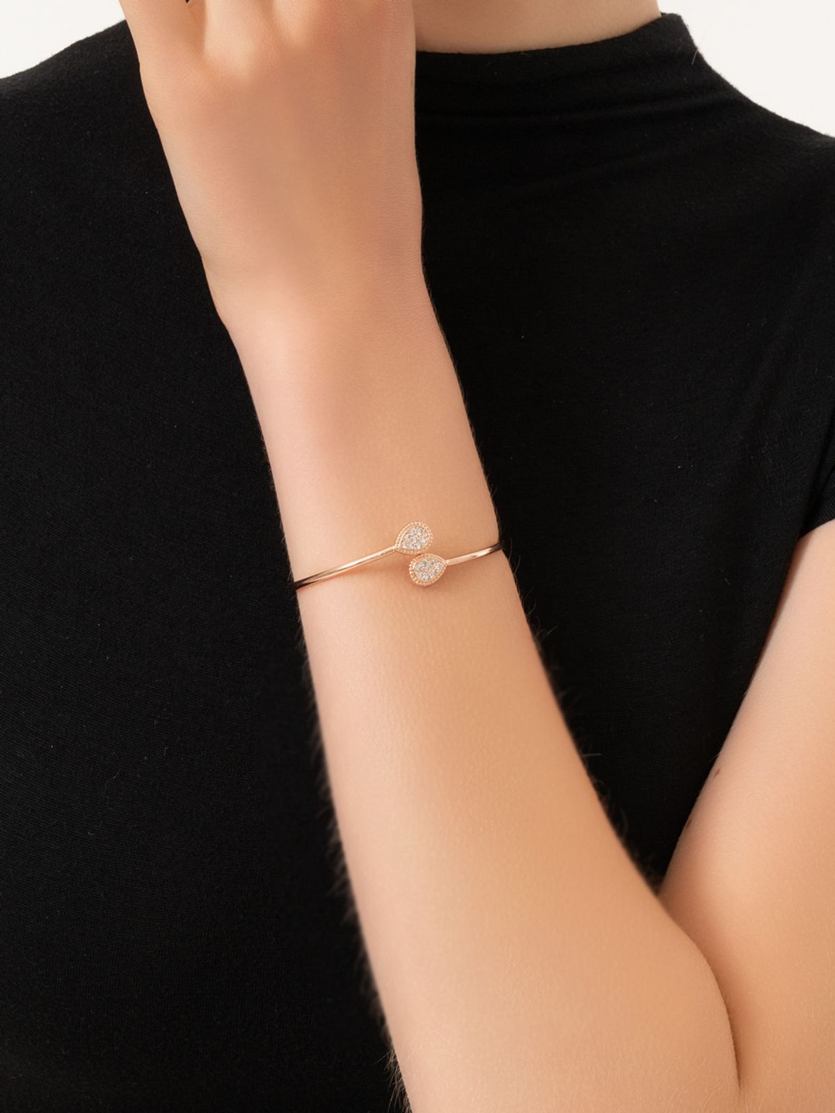가이거주얼리(GEIGERJEWELRY) 더블 물방울 뱅글 팔찌 GIBRBB004 (14K Gold Plated)