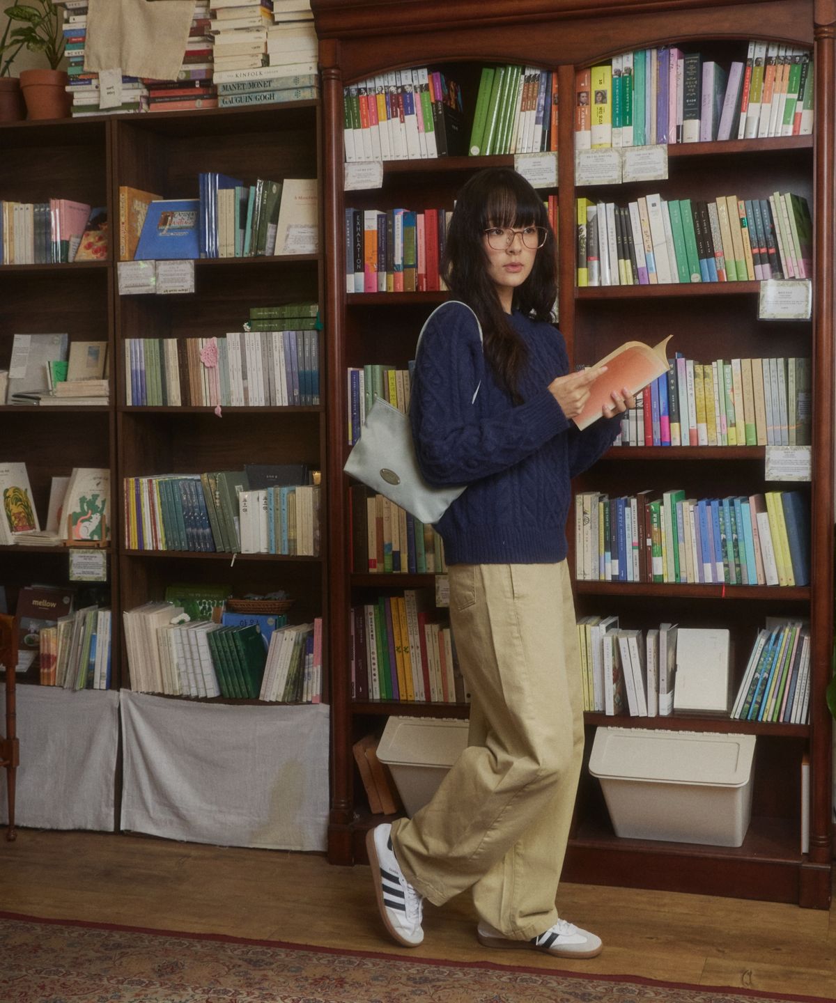 레니비(LeneeB) 잉크 숄더백 S 민트그레이