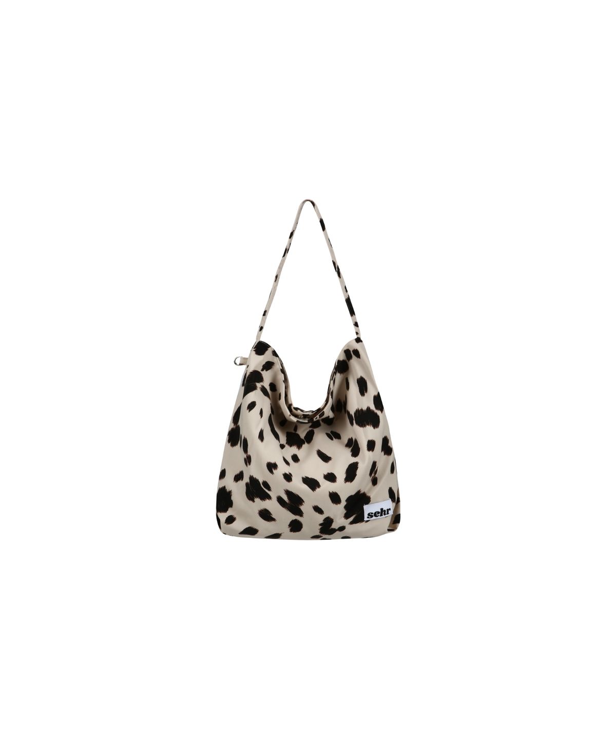 세르(SEHR) Leopard Spot Medium Bucket Bag (Cream)