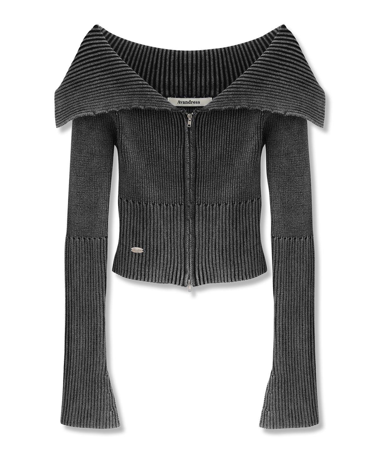 어반드레스(AVANDRESS) Julie Pigment Knit Zip-Up_3COL