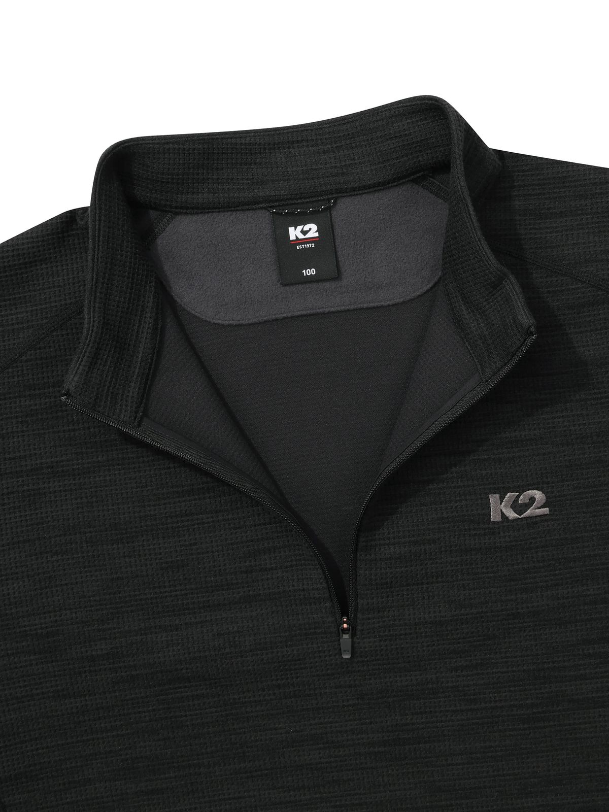 케이투(K2) FLYHIKE 멜란지 집업 티셔츠_MELANGE CHARCOAL_KMU26225ZN