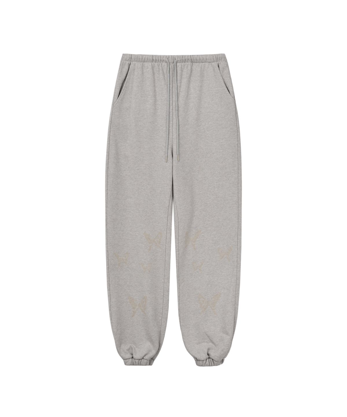 구월십일(GUWOLSIBIL) Laser Lace Layer Sweat Pants Grey Melange