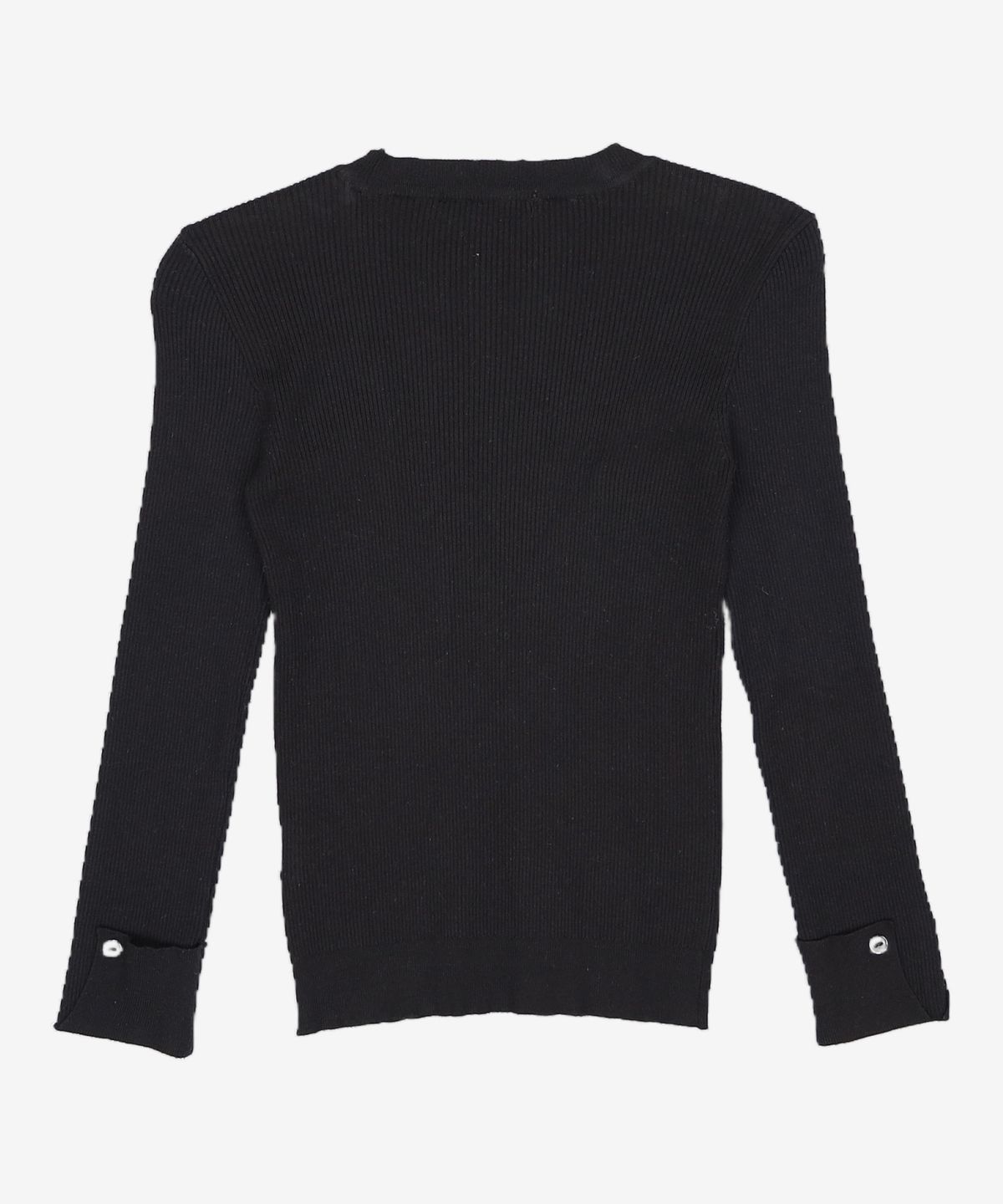 미쏘(MIXXO) 소매 폴딩 포인트 잔골지 스웨터 MIWKABT50T S