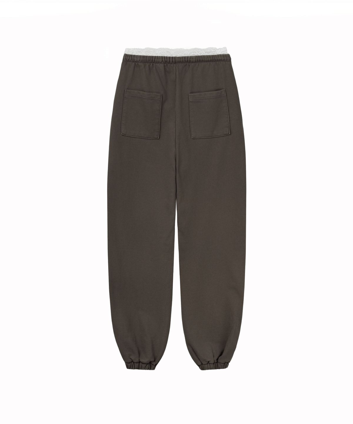 구월십일(GUWOLSIBIL) Laser Lace Layer Sweat Pants Charcoal