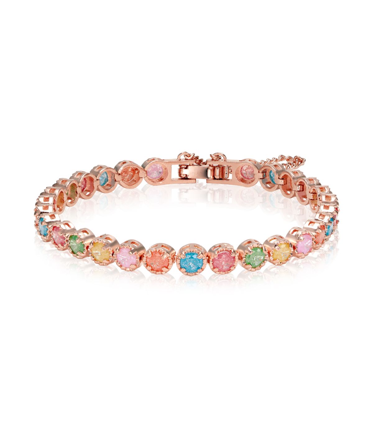 끄란느(CRANNE) 비비드 믹스 테니스 팔찌 C24BB089 (14K Gold Plated)