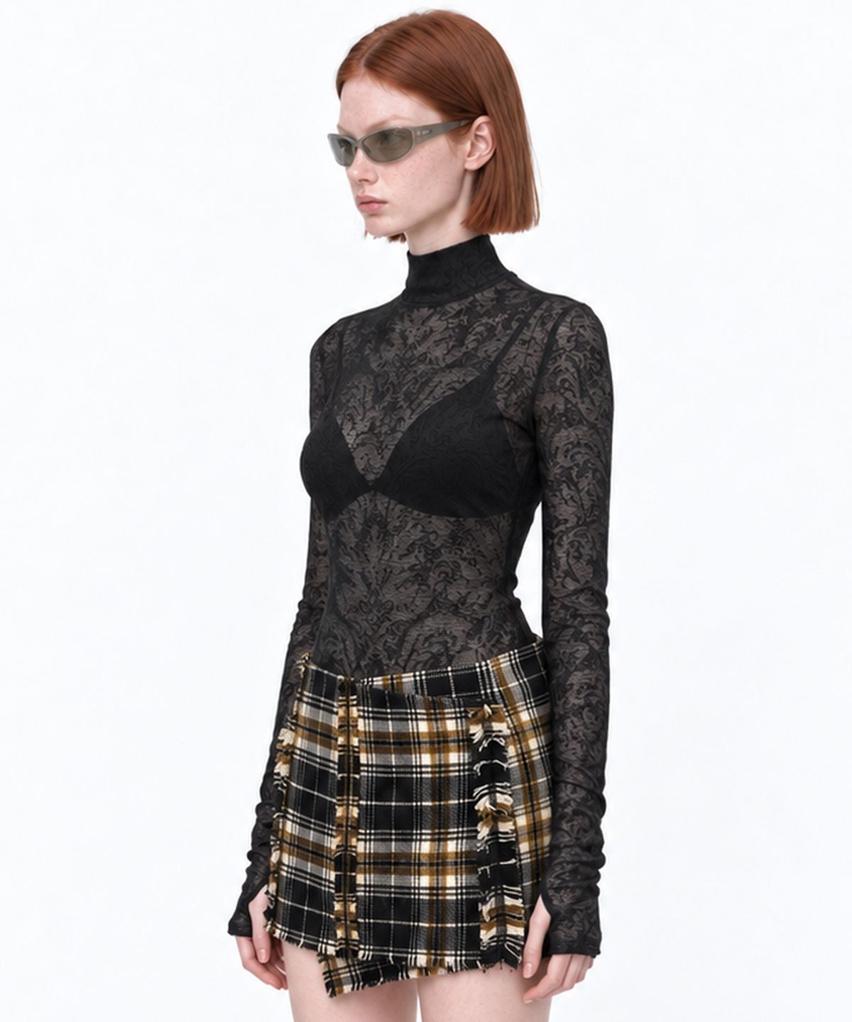 비건타이거(VEGAN TIGER) PAISLEY MOCKNECK TOP_BLACK