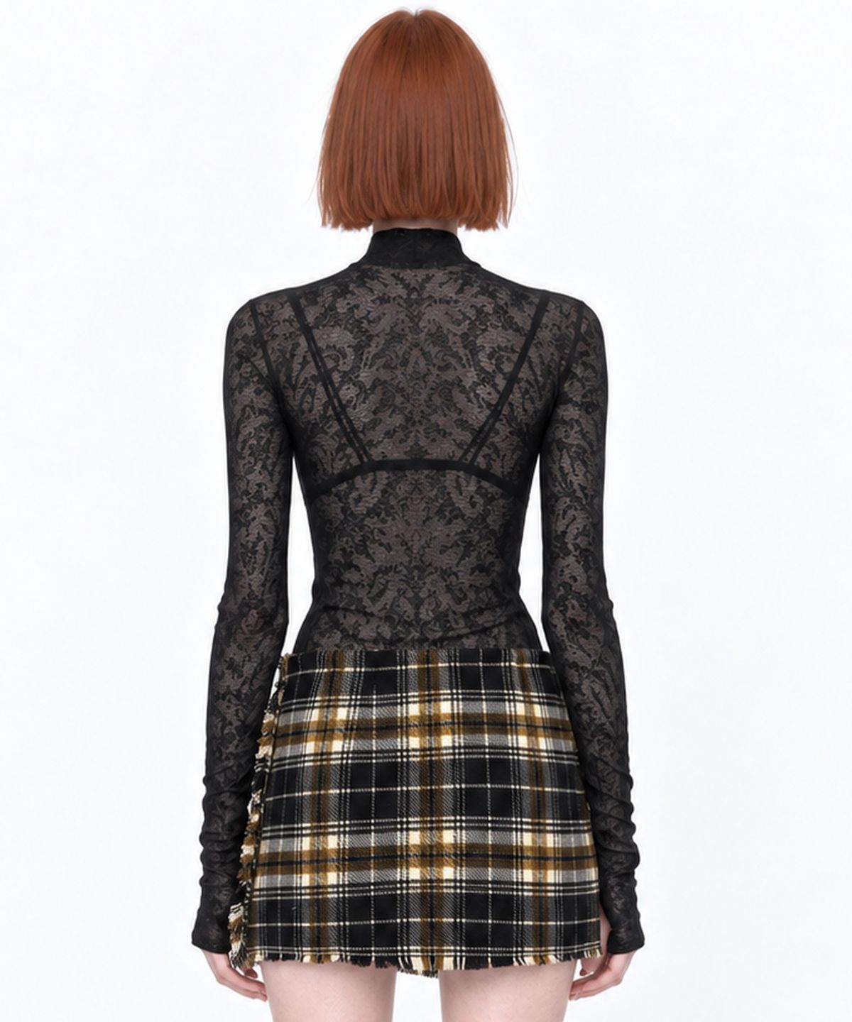 비건타이거(VEGAN TIGER) PAISLEY MOCKNECK TOP_BLACK