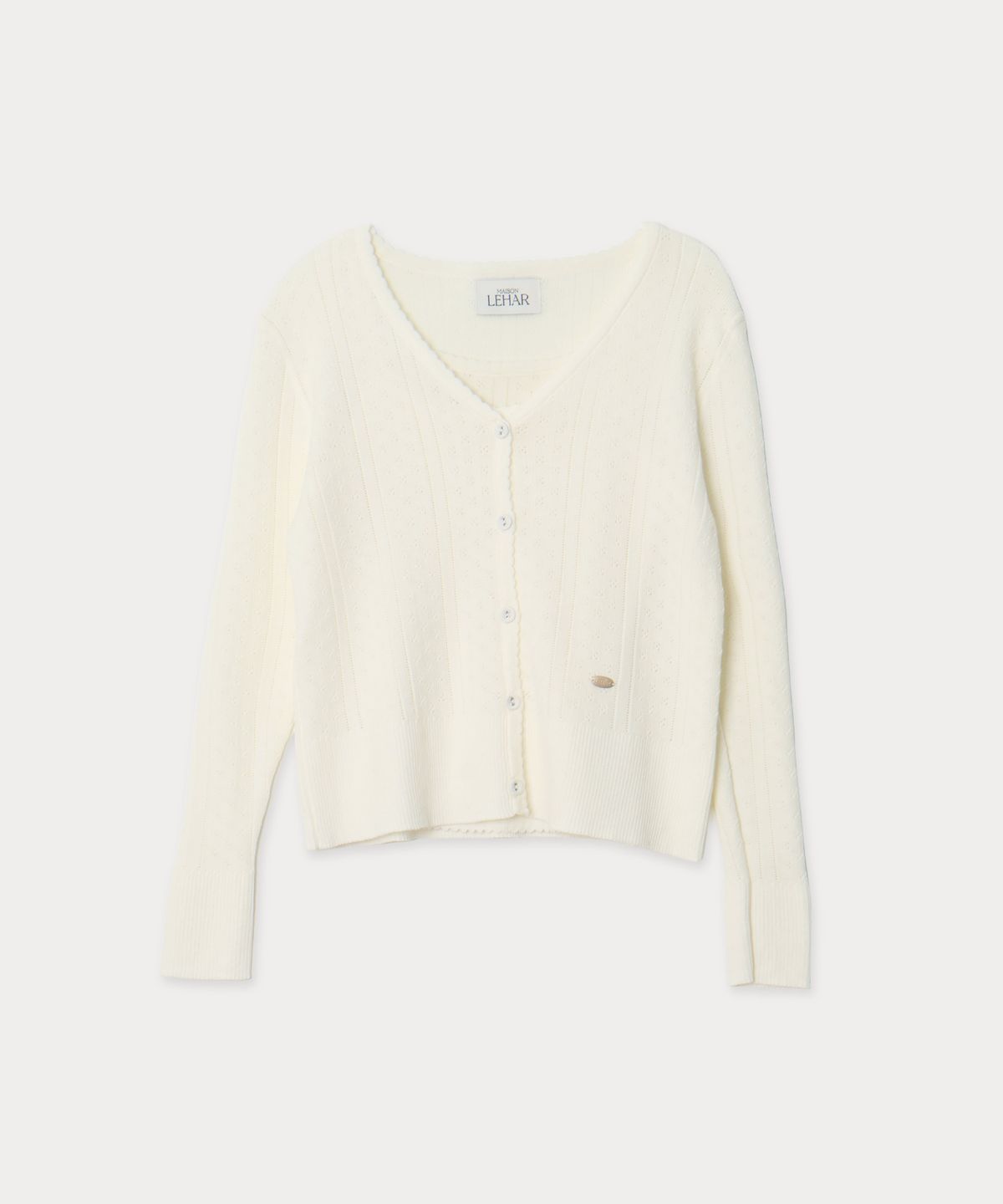 메종르하르(MAISONLEHAR) 제누아즈 니트 SET (가디건+슬리브리스) 4color