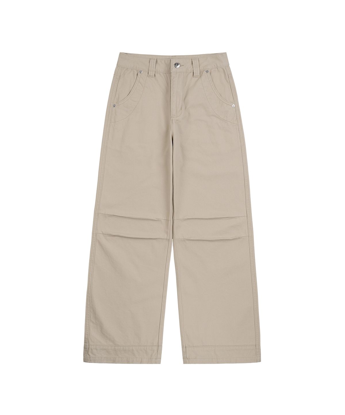 지제뮤지엄(ZIZEMUSEUM) VINTAGE SEMI-WIDE COTTON PANTS (BEIGE)