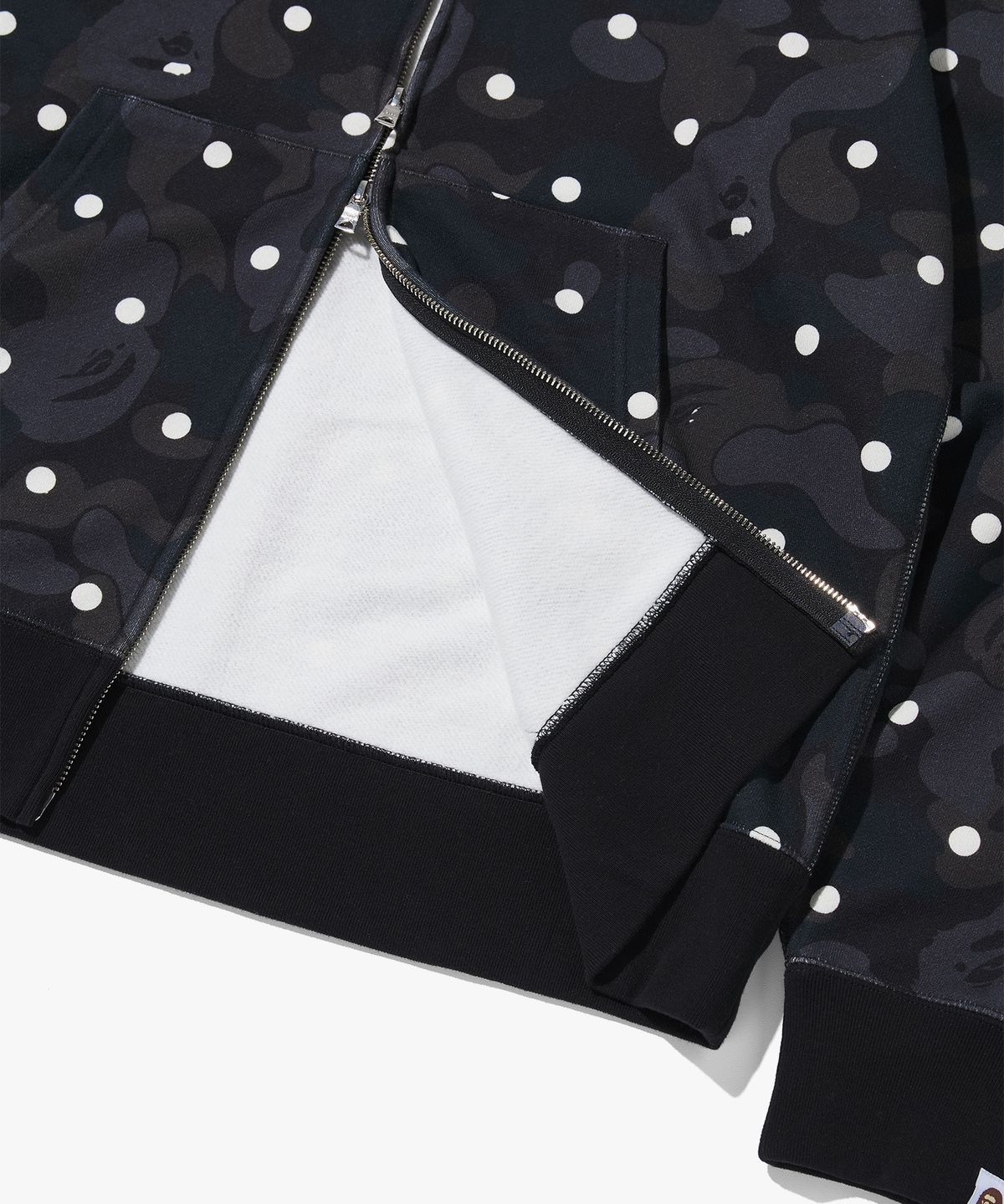 베이프(BAPE) KOREA EXCLUSIVE ABC 도트 샤크 풀 집 후드(M) BLACK