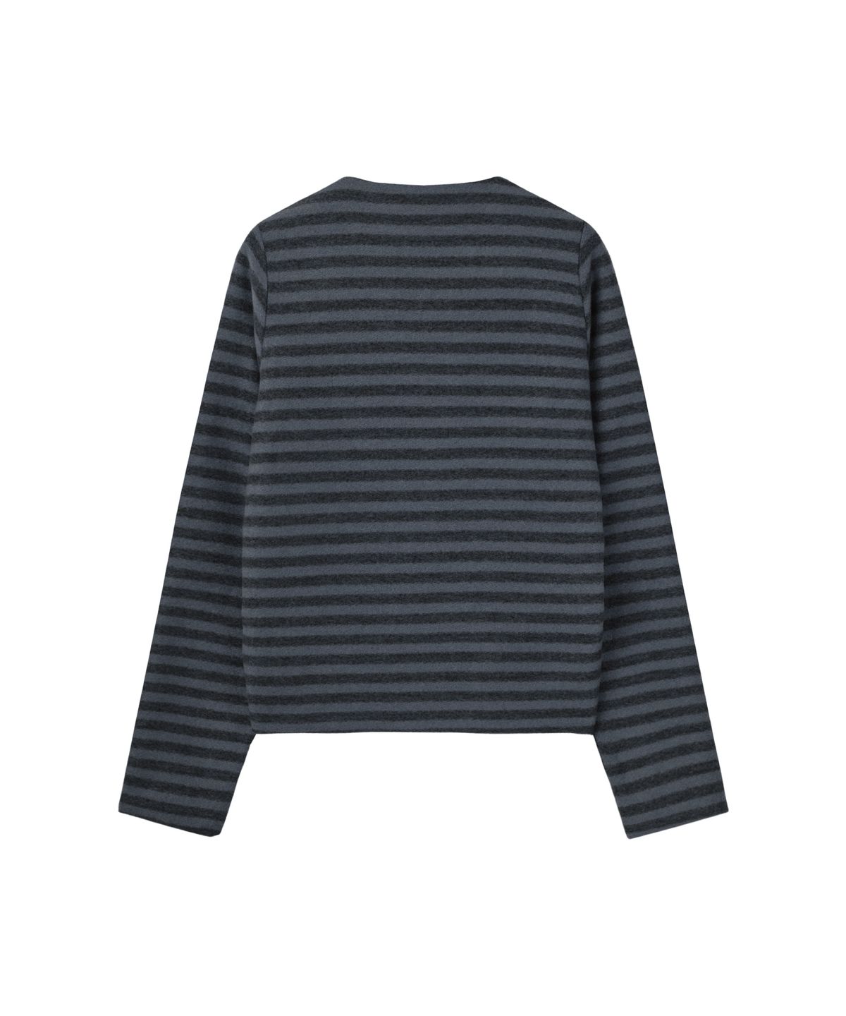 구월십일(GUWOLSIBIL) Stripe Granny Cardigan Charcoal+Black