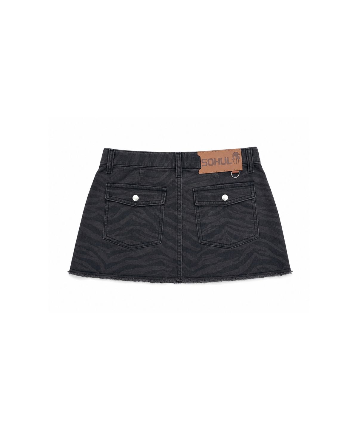 소흘(SOHUL) Zebra mini skirt (차콜)