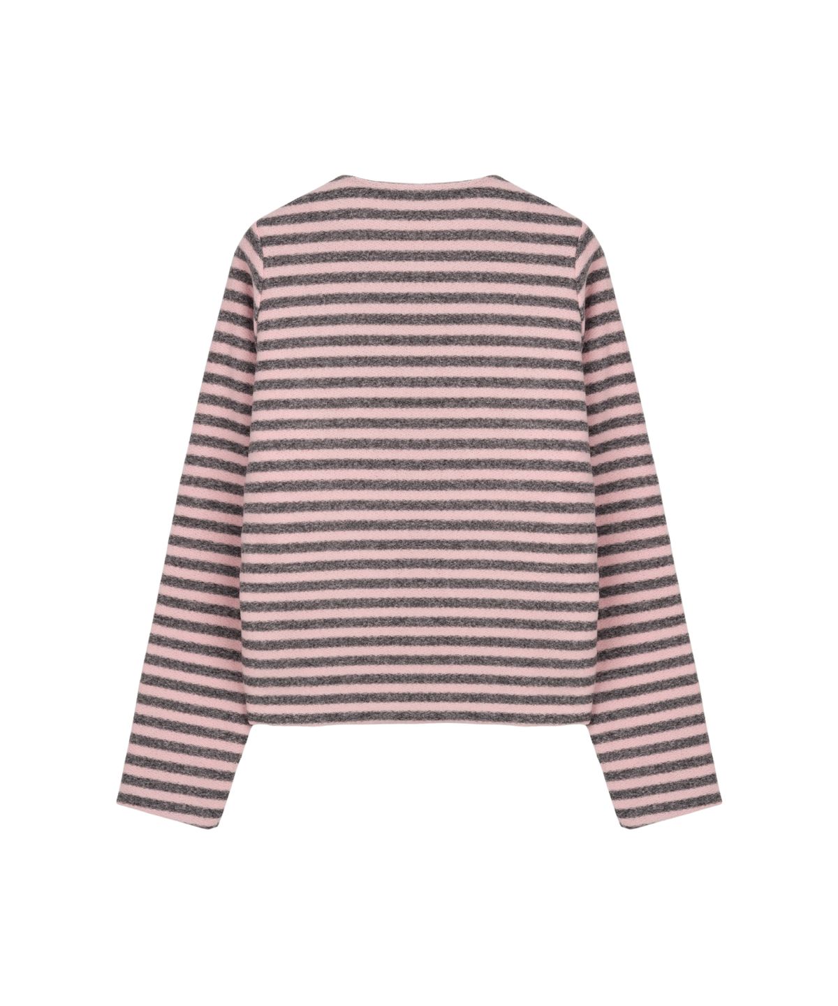 구월십일(GUWOLSIBIL) Stripe Granny Cardigan Pink+Black