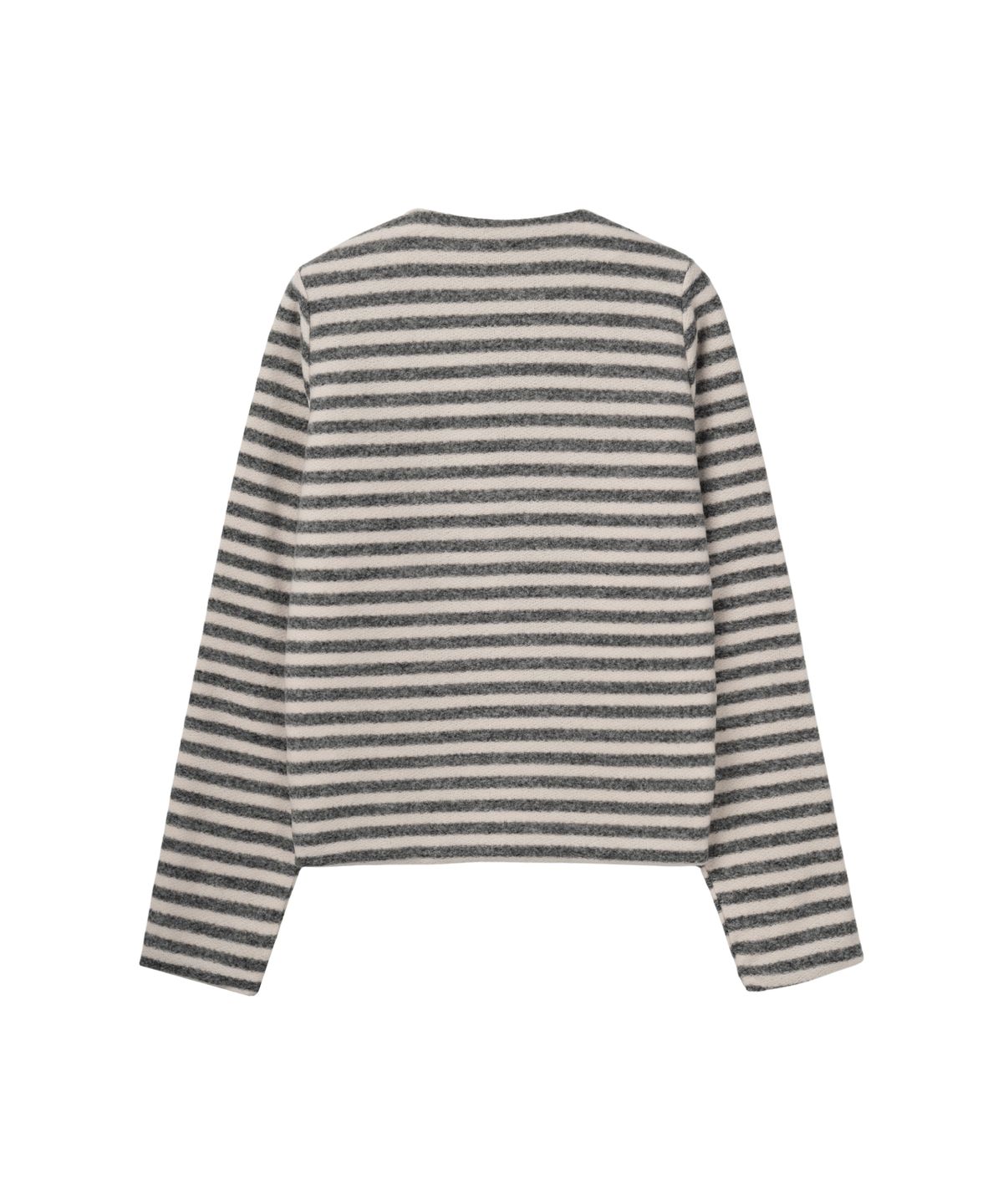 구월십일(GUWOLSIBIL) Stripe Granny Cardigan Ivory+Black