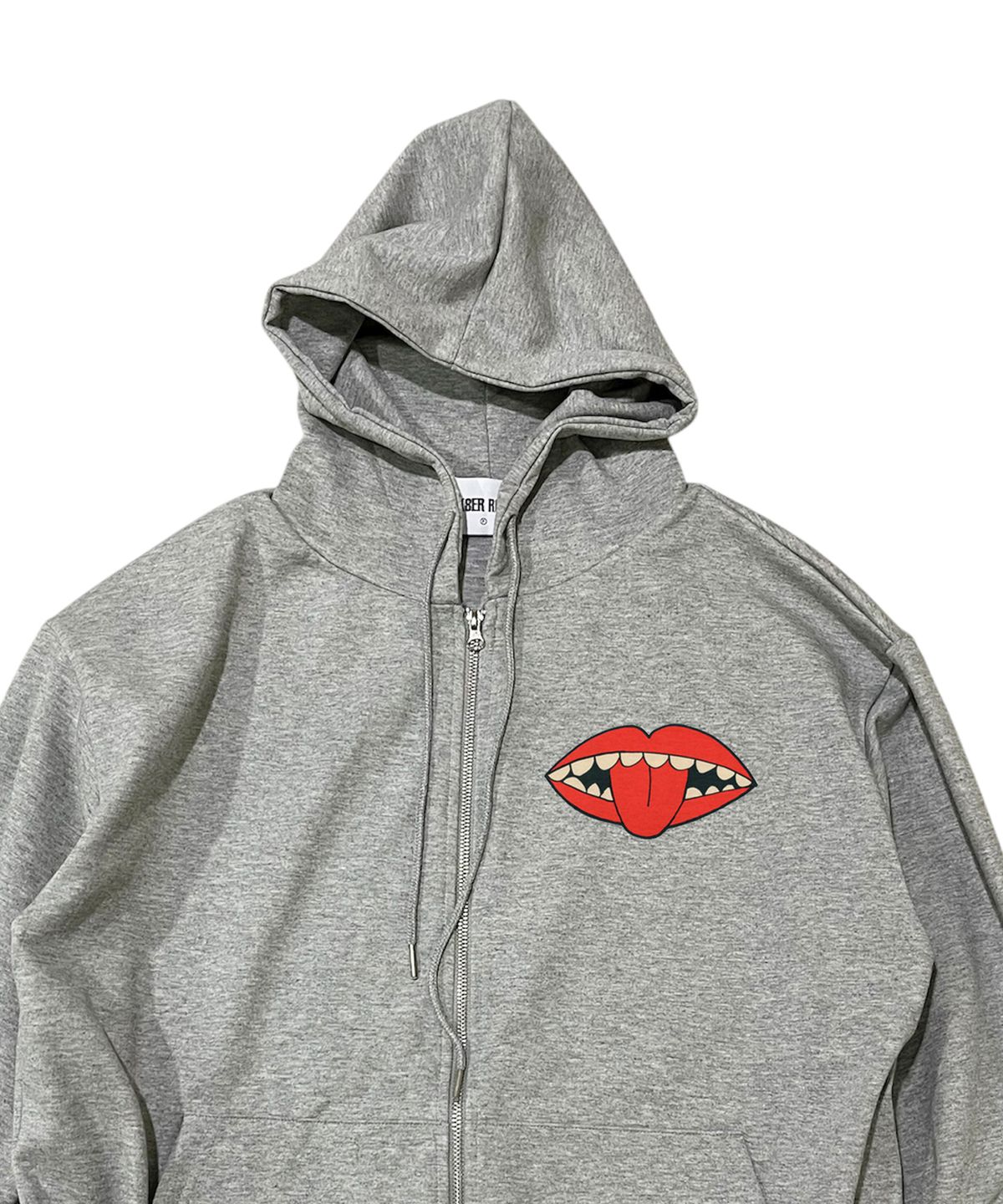 스케이터락(SK8ER ROCK) Riot Lips Sweat Zip Hoodie (melange gray)