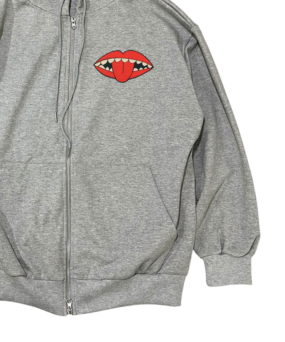 스케이터락(SK8ER ROCK) Riot Lips Sweat Zip Hoodie (melange gray)