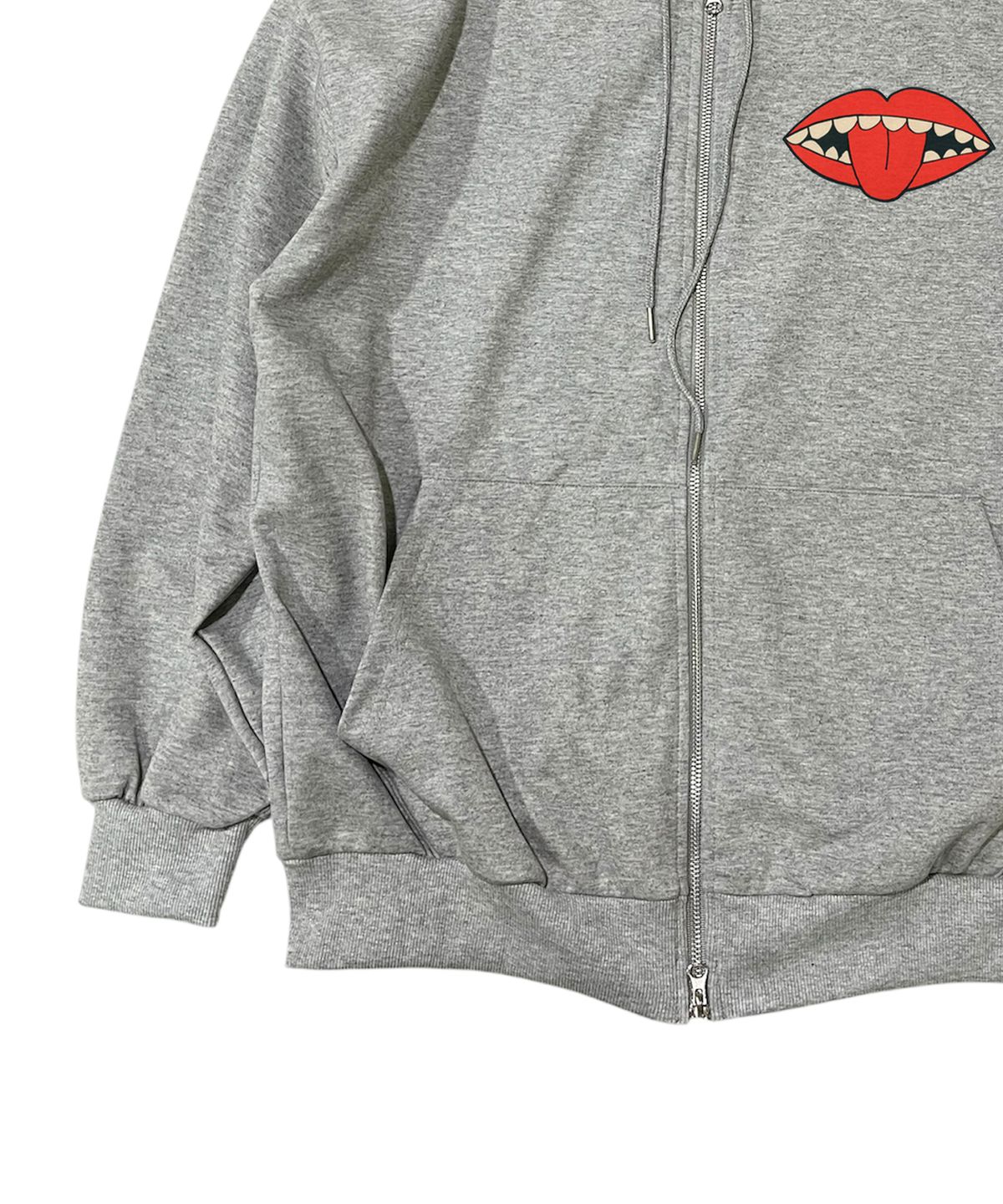 스케이터락(SK8ER ROCK) Riot Lips Sweat Zip Hoodie (melange gray)