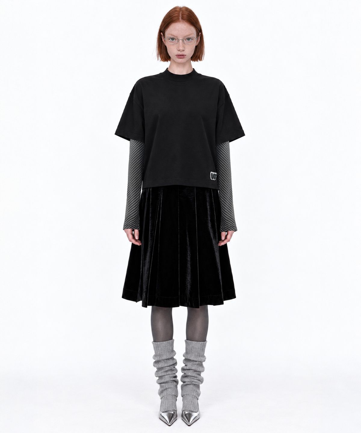 비건타이거(VEGAN TIGER) COMPACT MOCK NECK TOP_BLACK