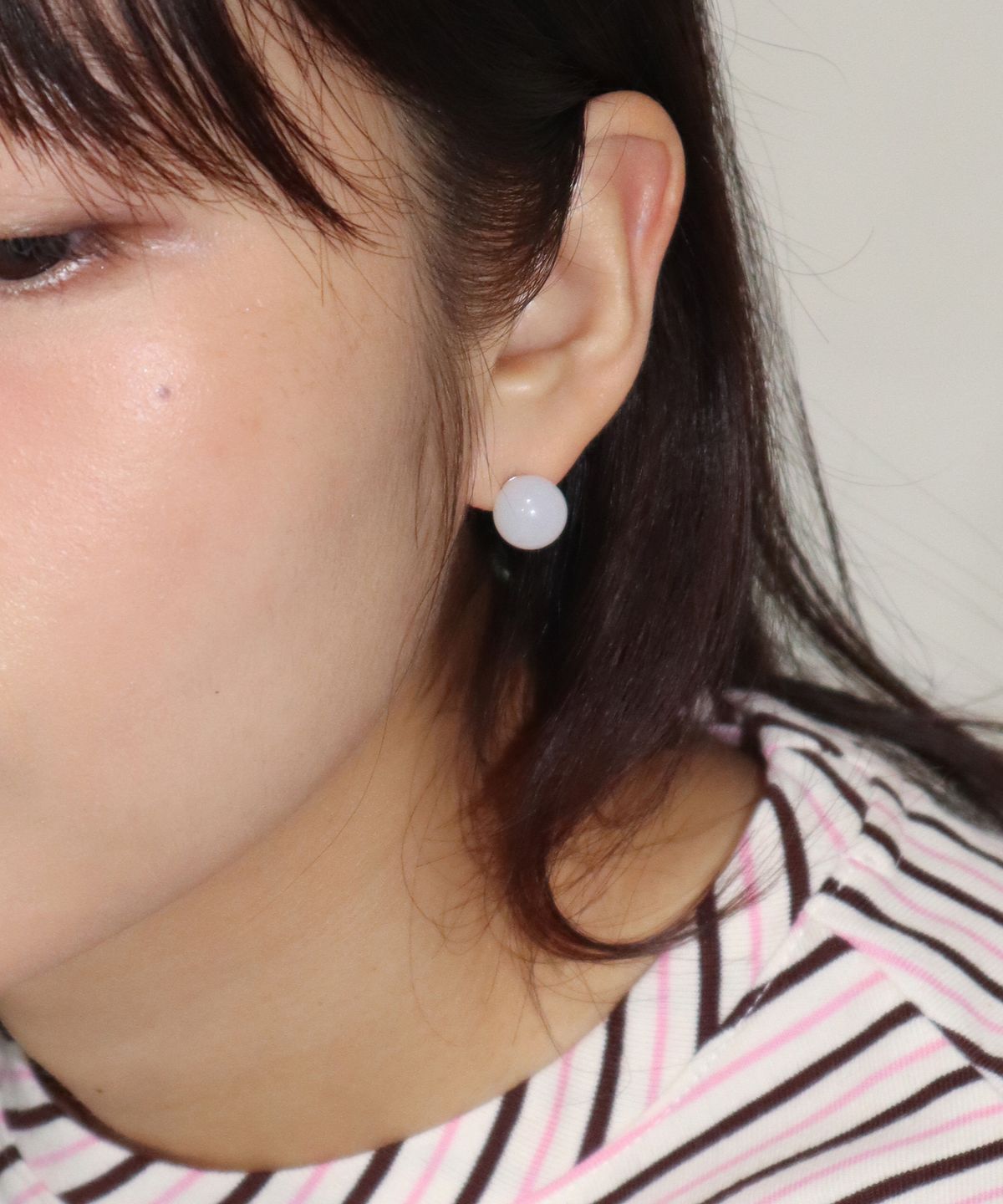지지(GEEGEE) agate gemstone earring