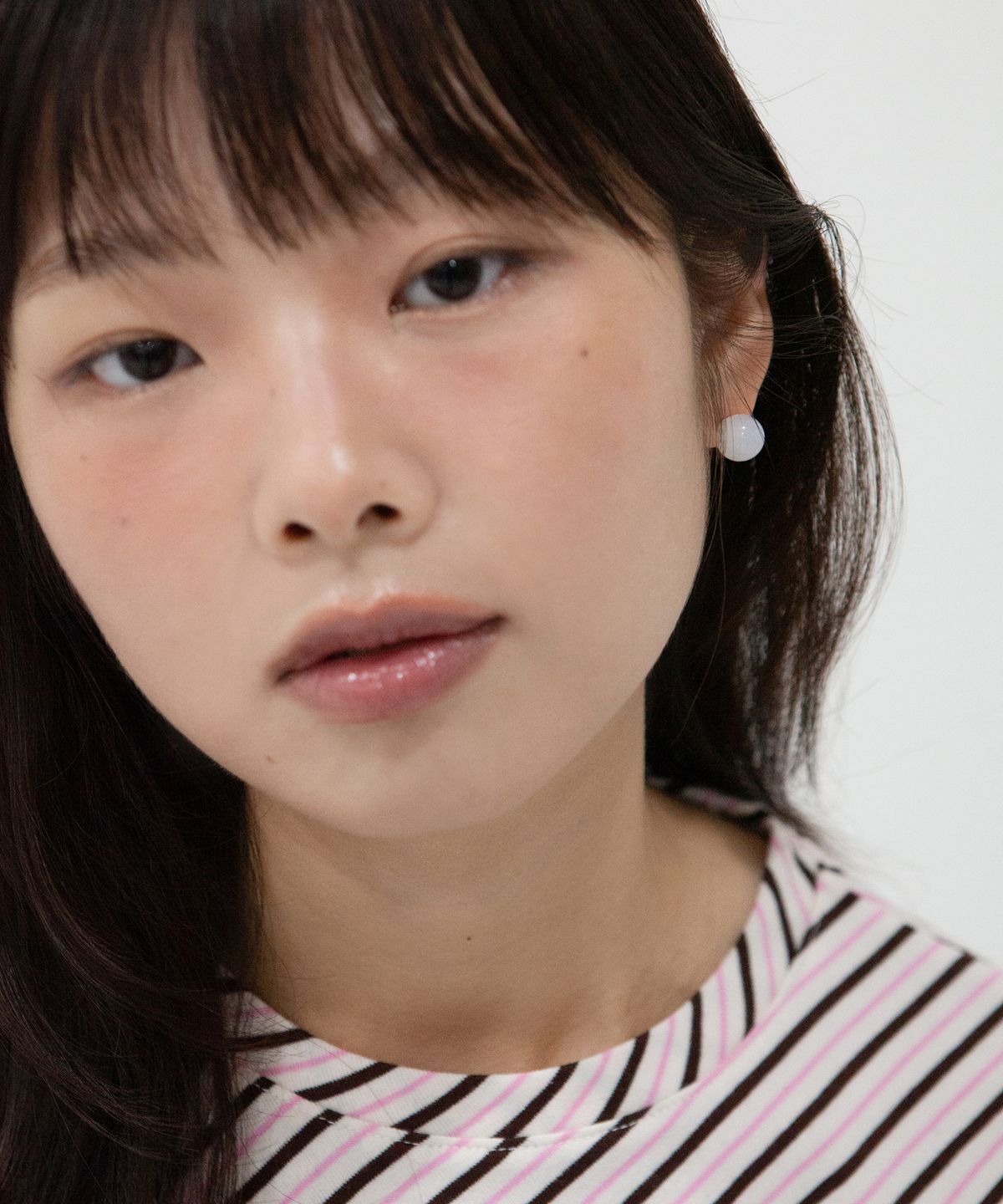 지지(GEEGEE) agate gemstone earring