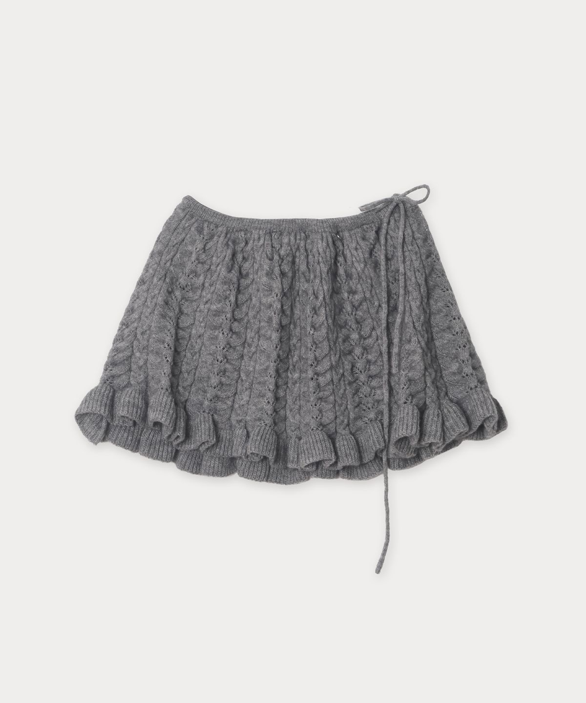 메종르하르(MAISONLEHAR) 프린지 레이어드 니트 스커트 3color