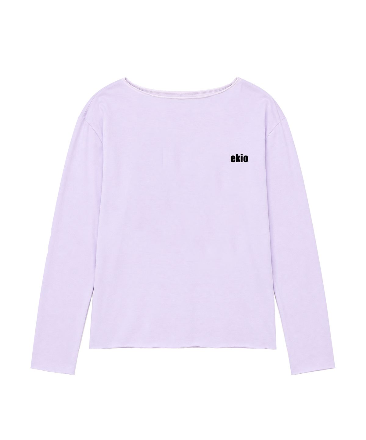 에키오(EKIO) 컷오프 베이직 로고 롱슬리브 (Lavender)