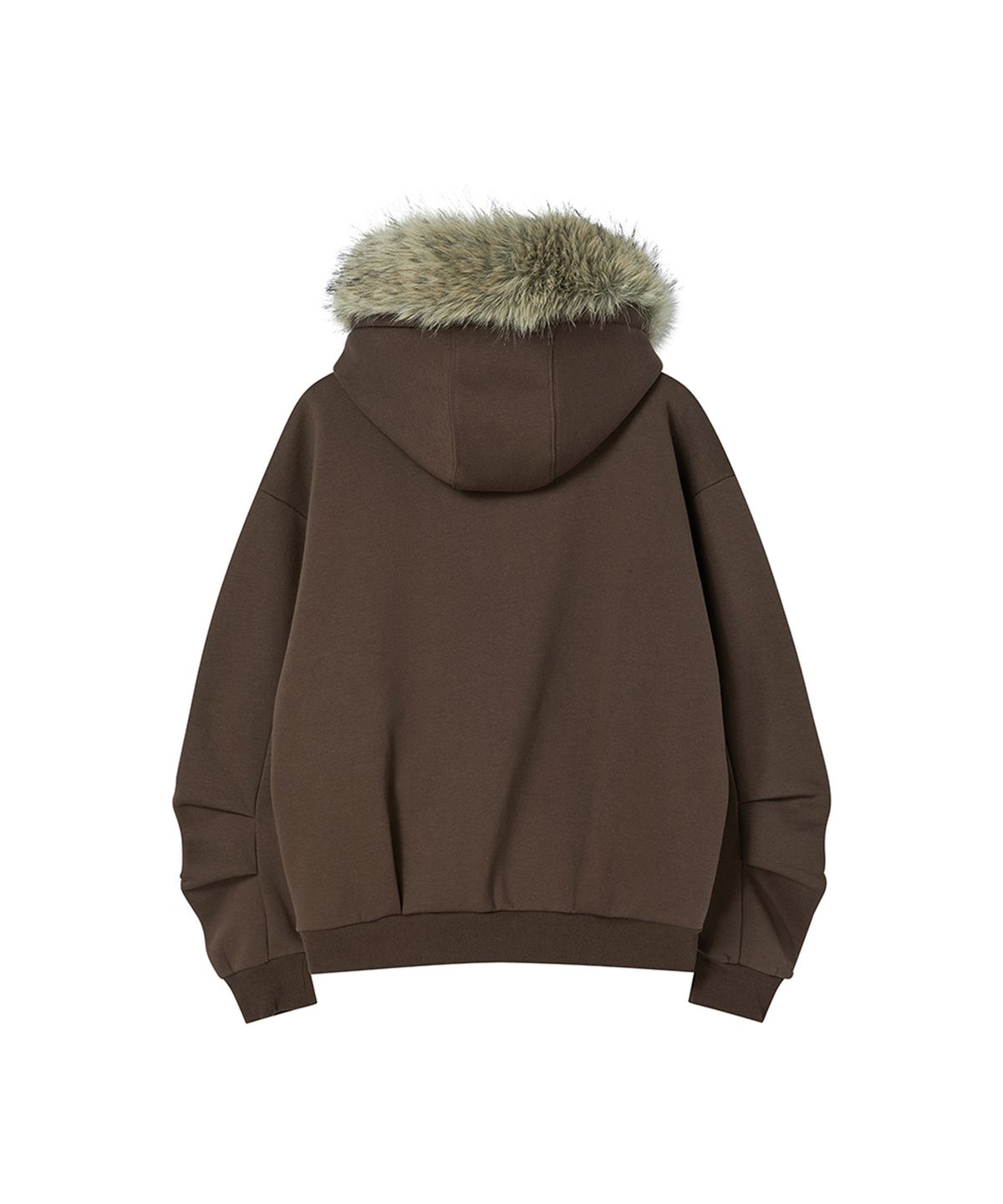 엔와이엑스엑스(NYXX) FLIGHT FUR HOOD ZIP-UP BROWN