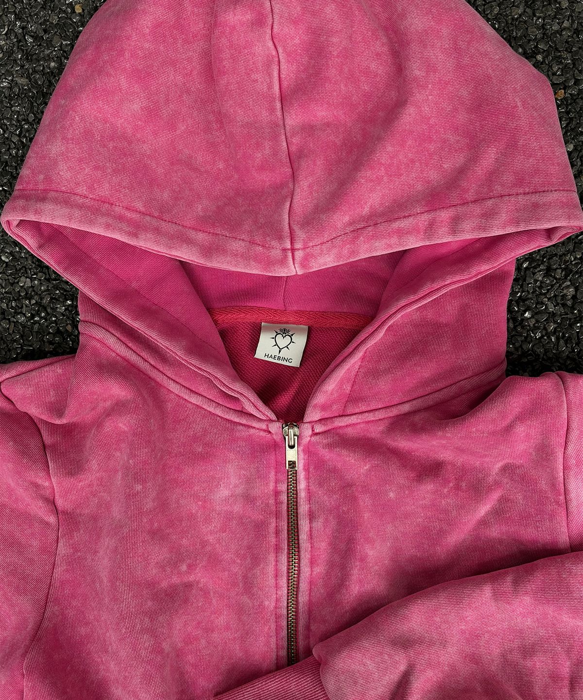 해빙(HAEBING) Half-Rib Snow Washed Pants (PINK)