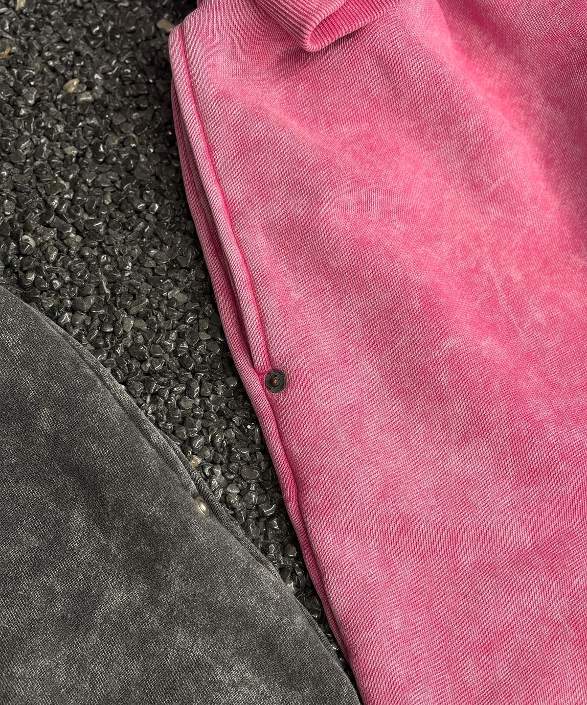 해빙(HAEBING) Half-Rib Snow Washed Pants (PINK)