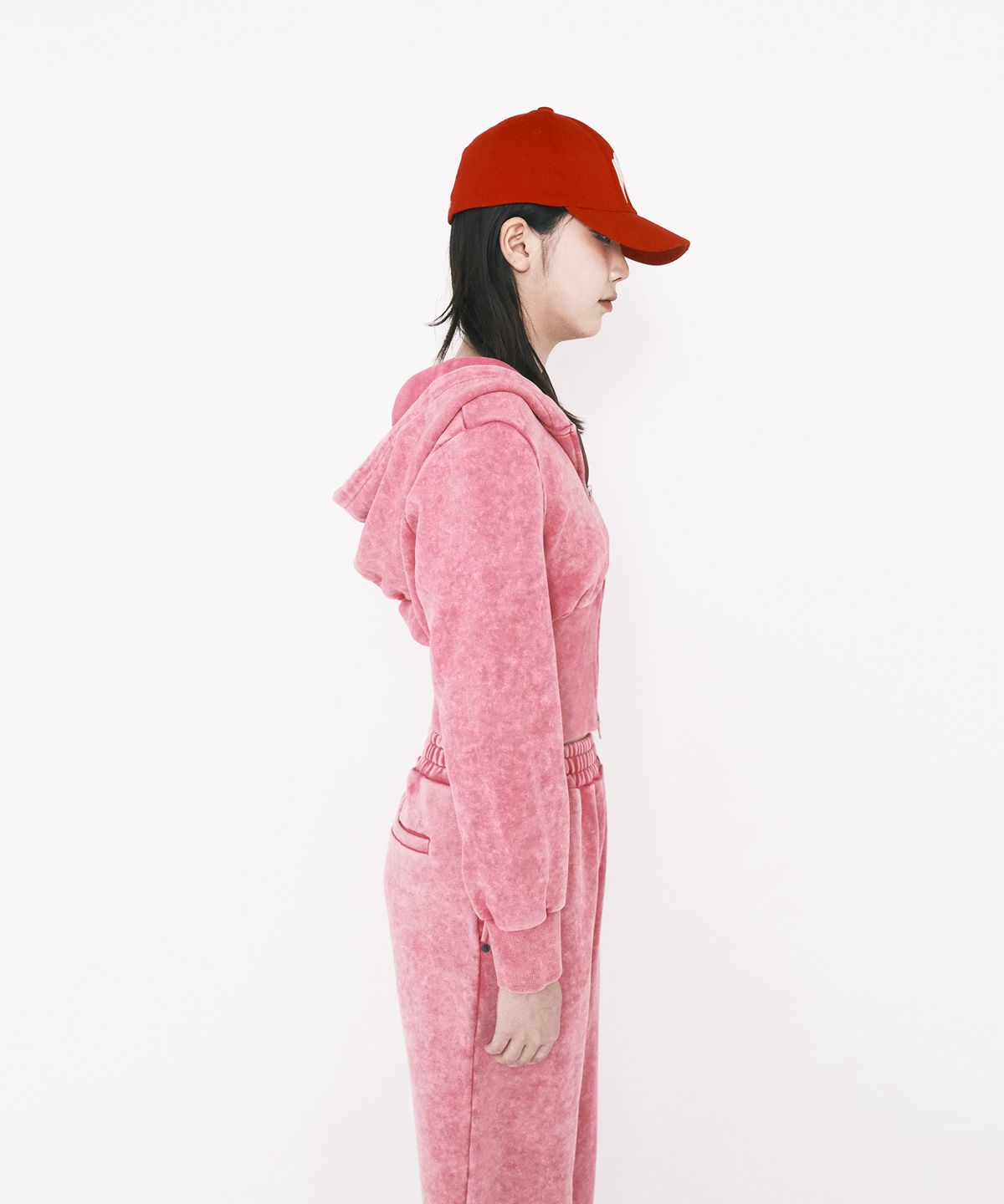 해빙(HAEBING) Half-Rib Snow Washed Pants (PINK)