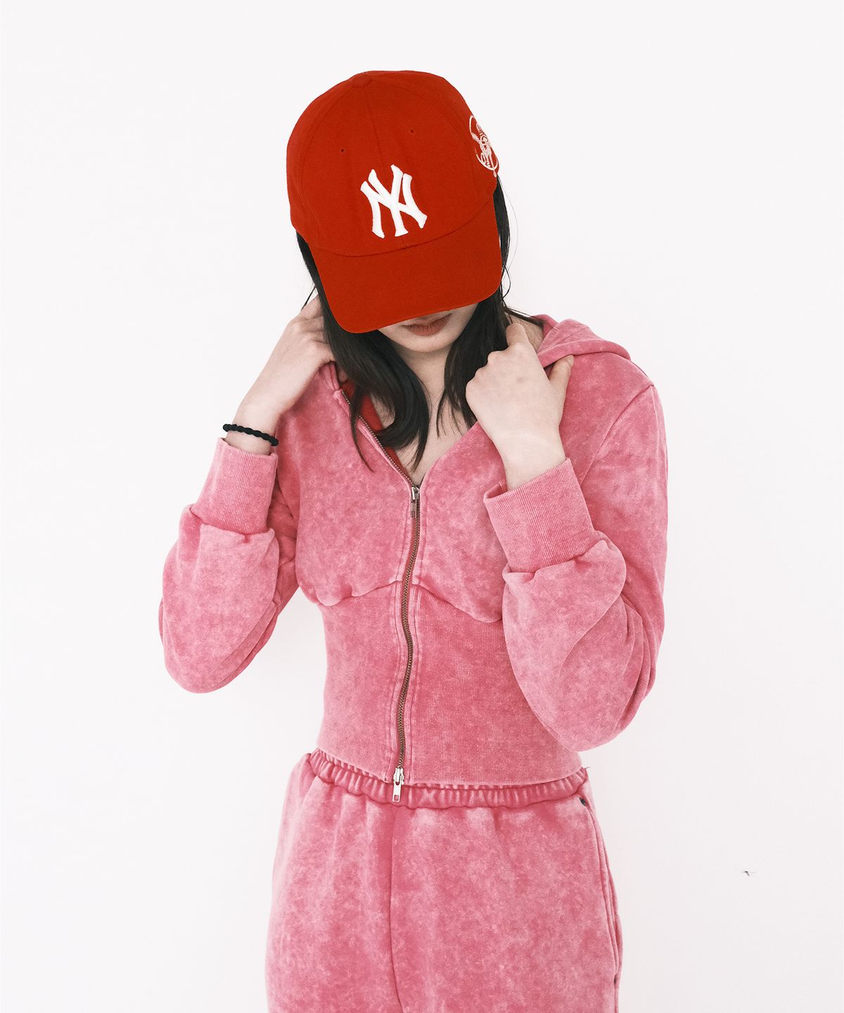 해빙(HAEBING) Half-Rib Snow Washed Pants (PINK)
