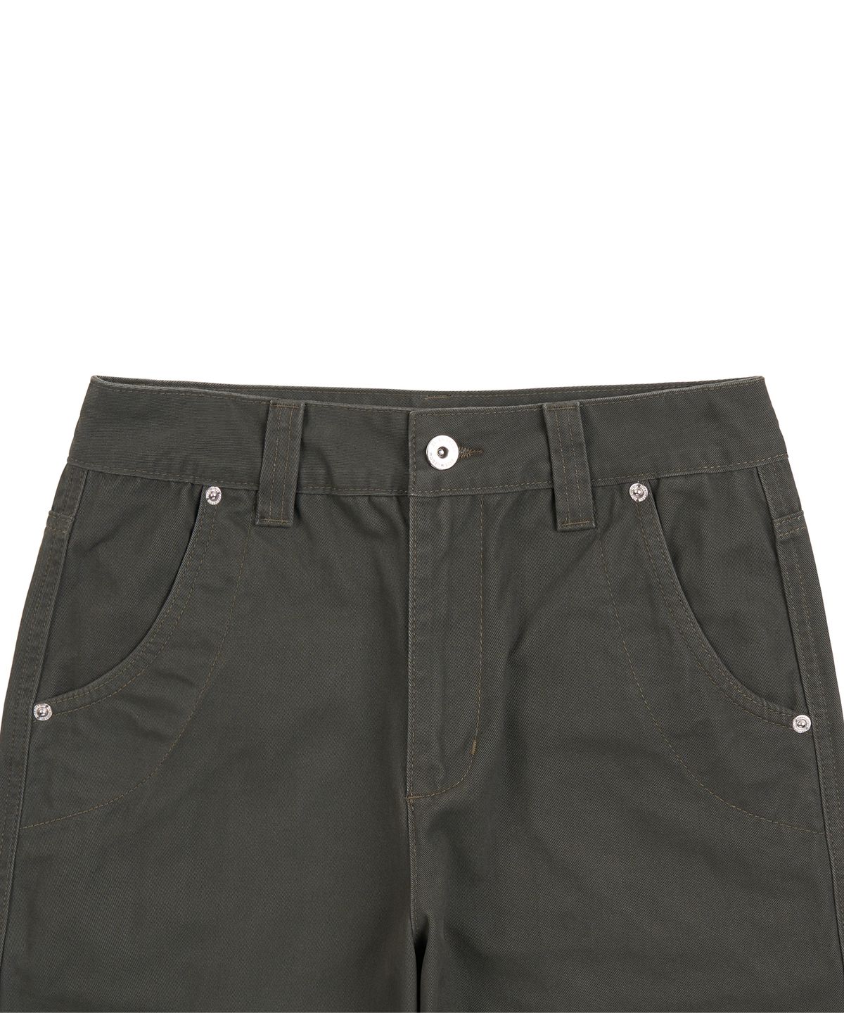 지제뮤지엄(ZIZEMUSEUM) VINTAGE SEMI-WIDE COTTON PANTS (KHAKI GRAY)