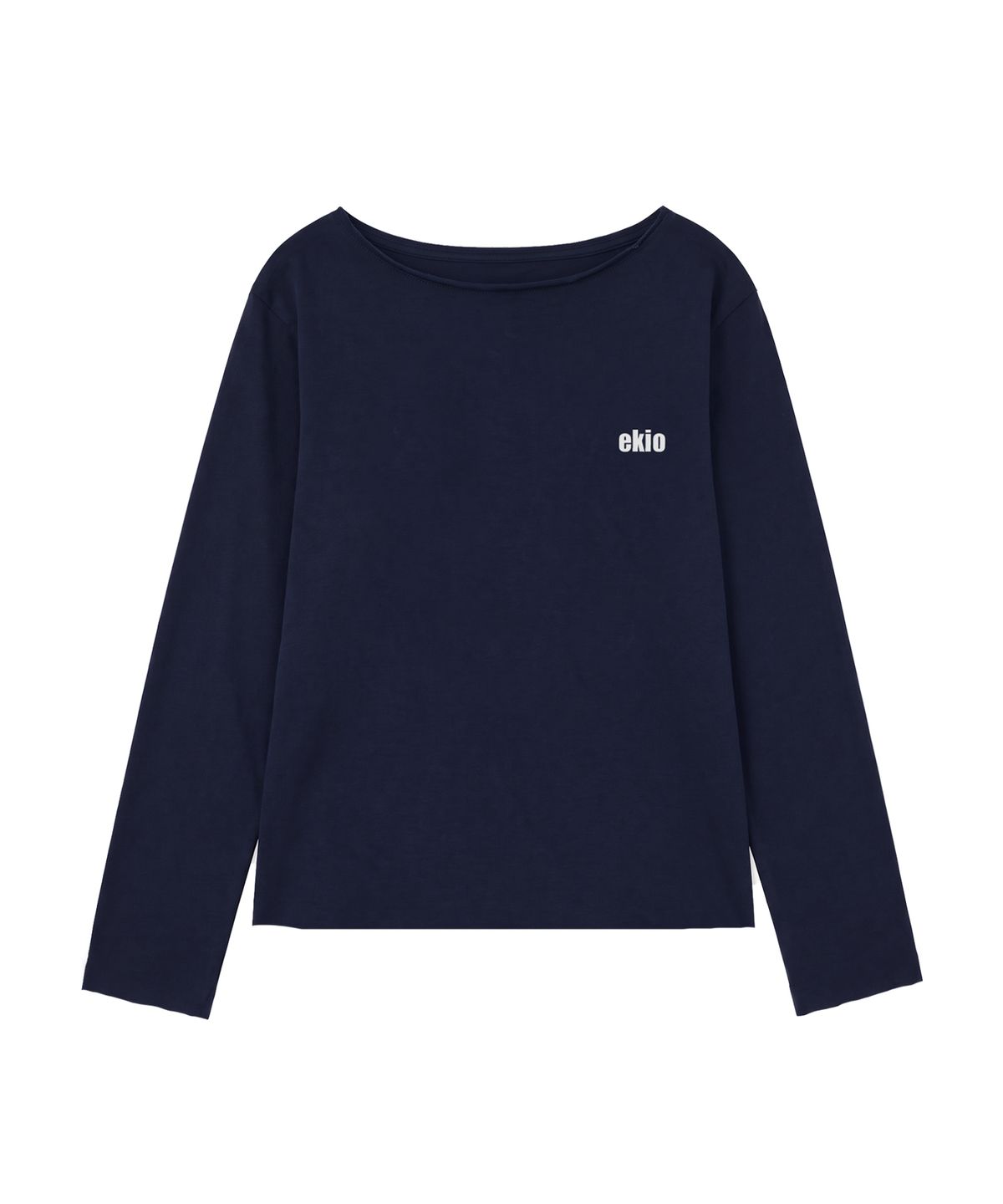 에키오(EKIO) 컷오프 베이직 로고 롱슬리브 (Navy)