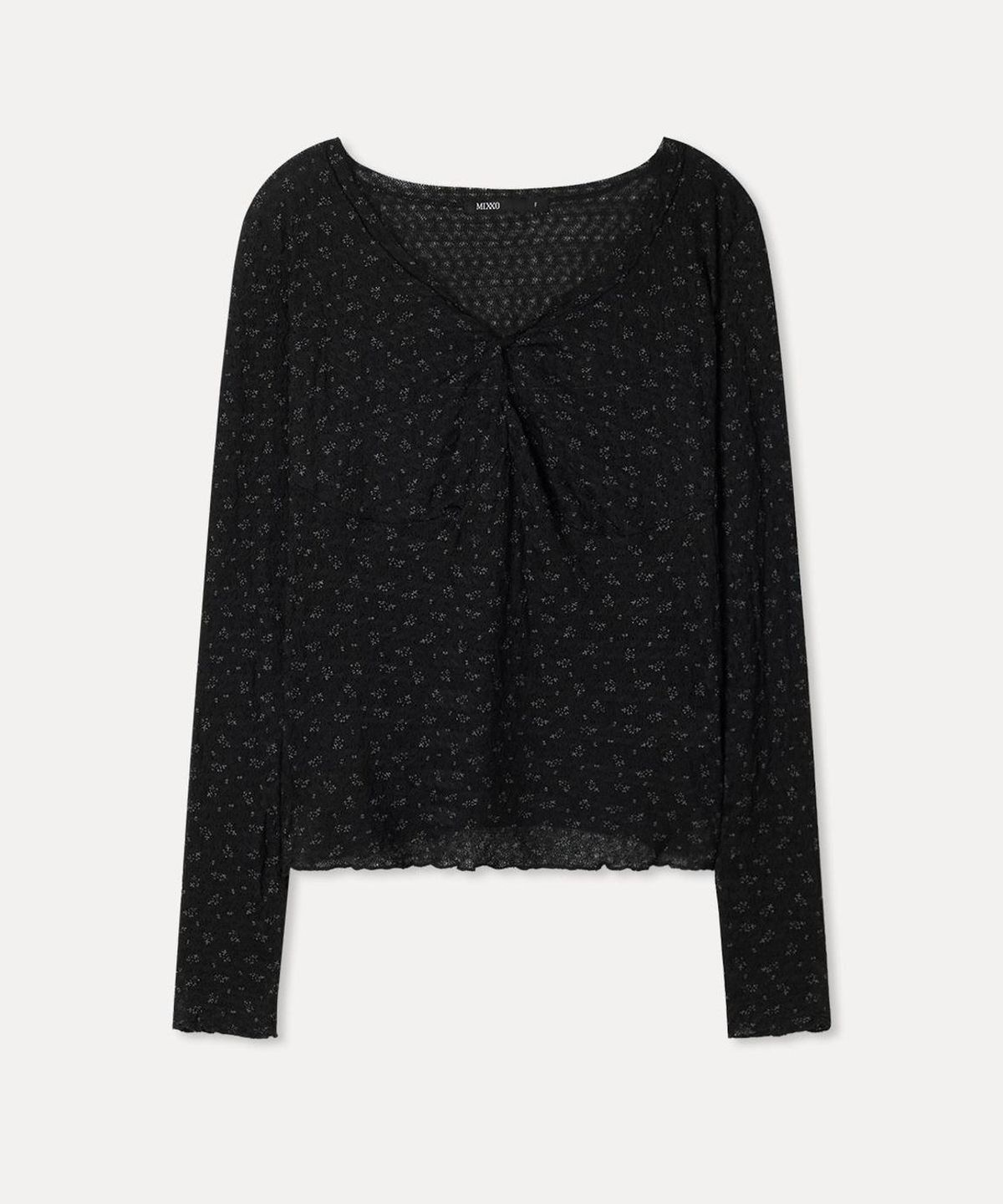 미쏘(MIXXO) 링클 패턴 긴팔 티셔츠_MIWLWGT0SS