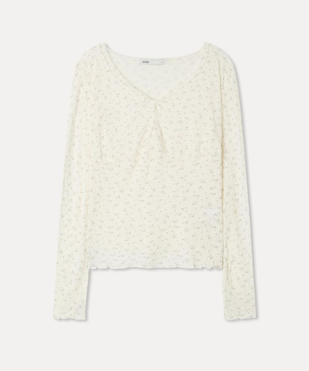 미쏘(MIXXO) 링클 패턴 긴팔 티셔츠_MIWLWGT0SS