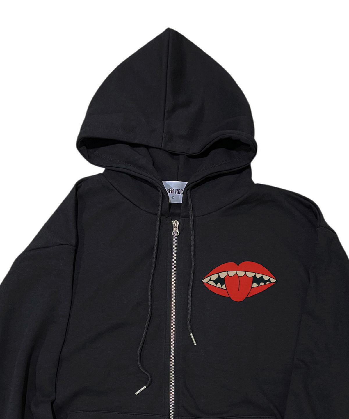 스케이터락(SK8ER ROCK) Riot Lips Sweat Zip Hoodie (black)