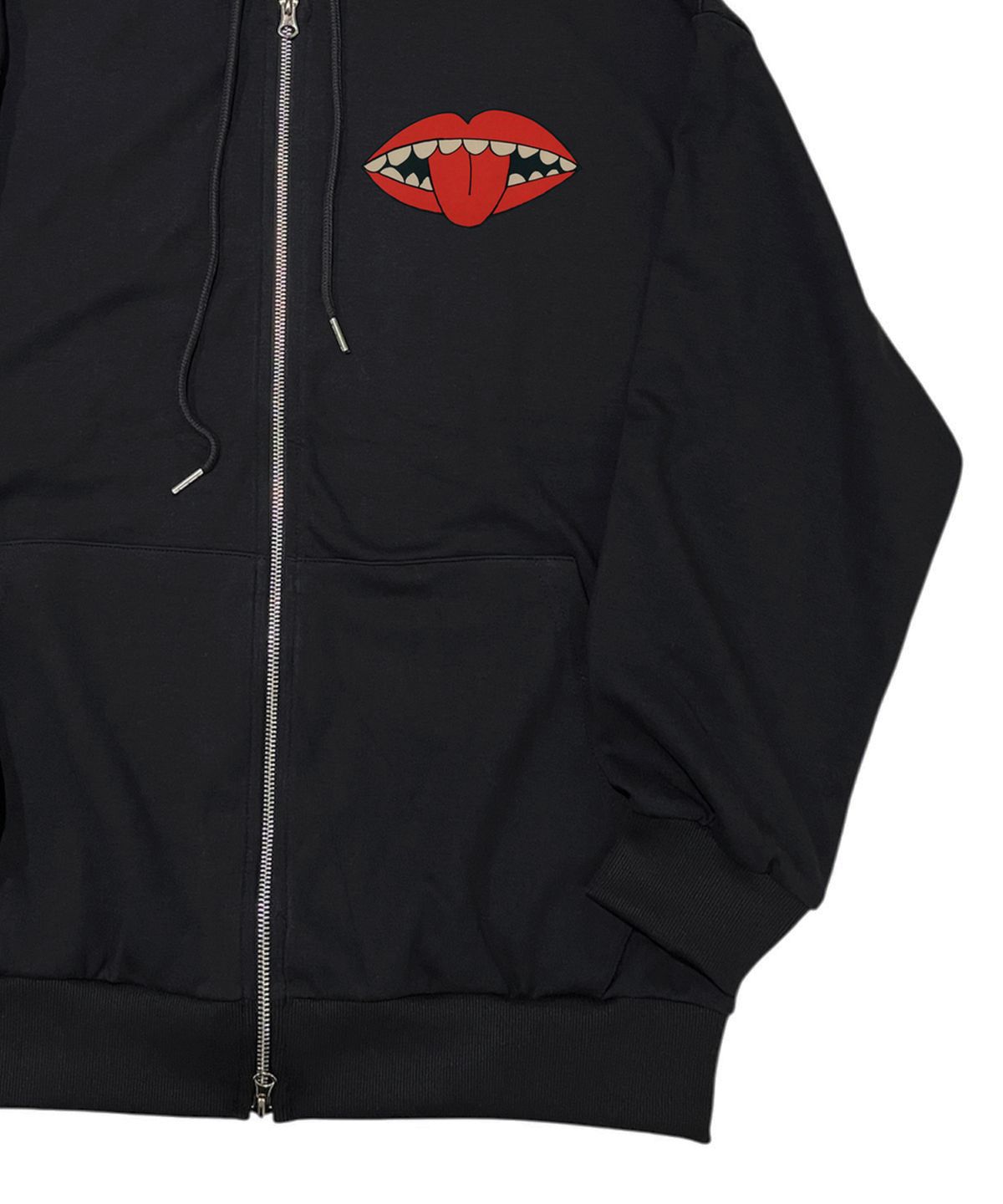 스케이터락(SK8ER ROCK) Riot Lips Sweat Zip Hoodie (black)
