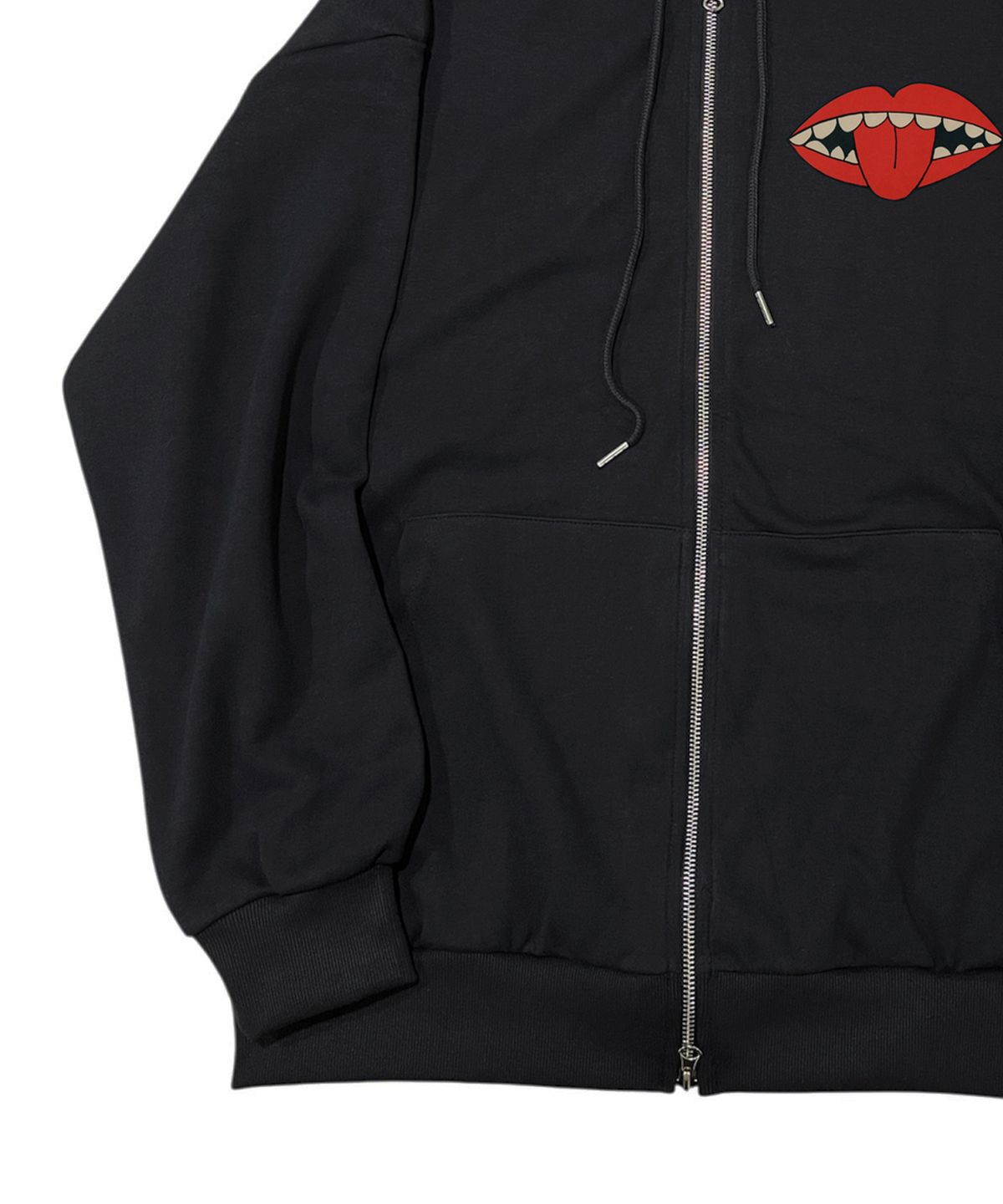 스케이터락(SK8ER ROCK) Riot Lips Sweat Zip Hoodie (black)