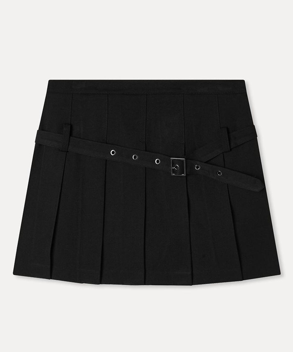 미쏘(MIXXO) 플리츠 벨티드 미니스커트_MIWWHGT32G