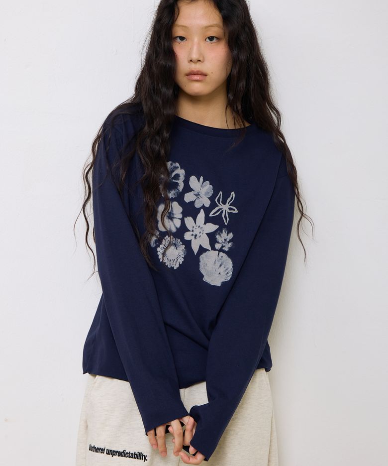 컷오프 네이처 오브젝트 롱슬리브 (Navy)