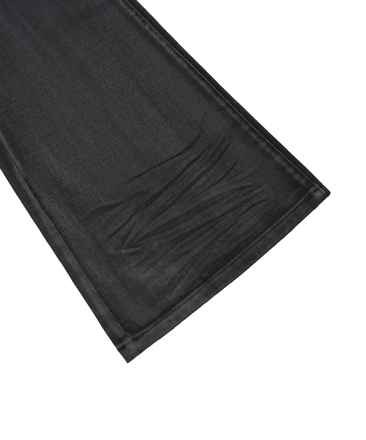 지제뮤지엄(ZIZEMUSEUM) EMBOSSED COATING BOOTCUT PANTS (BLACK)
