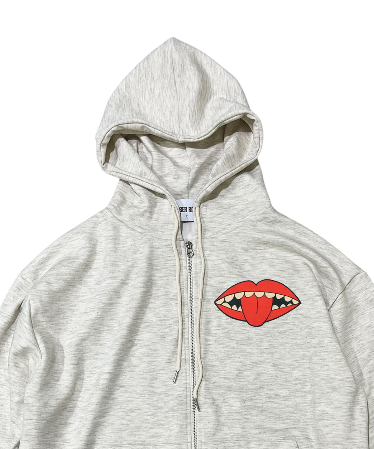 스케이터락(SK8ER ROCK) Riot Lips Sweat Zip Hoodie (oatmeal)