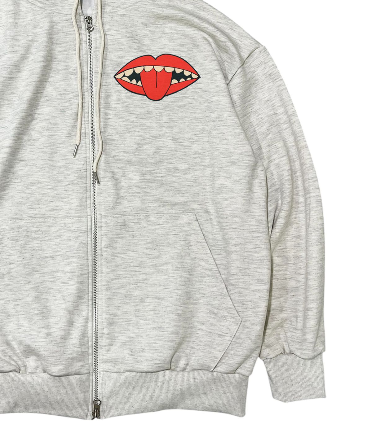 스케이터락(SK8ER ROCK) Riot Lips Sweat Zip Hoodie (oatmeal)